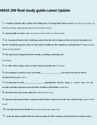 MEAS 209 final study guide Latest Update