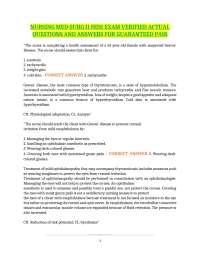 NURSING MED-SURG II HESI EXAM