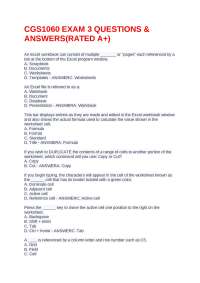 CGS1060 EXAM 3 QUESTIONS & ANSWERS(RATED A+)