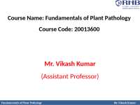 Causes of plants pathology disease