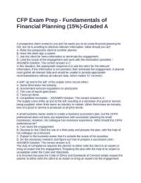 CFP Exam Prep - Fundamentals of Financial Planning (15%)-Graded A