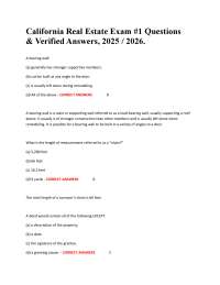 California Real Estate Exam #1 Questions & Verified Answers, 2025 / 2026.
