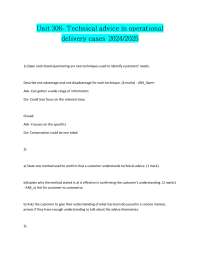 unit.306 technical advice in operation