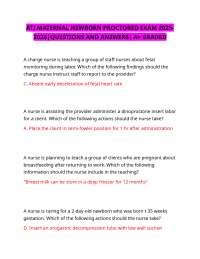 ATI MATERNAL NEWBORN PROCTORED EXAM 2025-2026|QUESTIONS AND ANSWERS| A+ GRADED