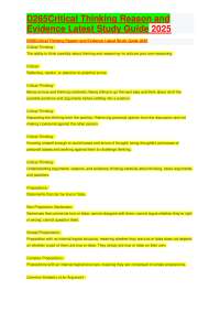 D265Critical Thinking Reason and Evidence Latest Study