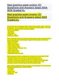 Hesi practice exam evolve 131 Questions and Answers latest 2025 Graded A+.pdf