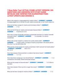 7 Brew Baller Test! ACTUAL EXAM] LATEST VERSION [ 203  QUESTIONS AND ANSWERS] WITH STUDY G