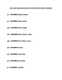 NHA CCMA EXAM QUESTIONS WITH 100% VERIFIED CORRECT ANSWERS