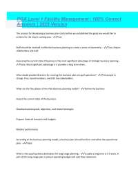 PGA Level 1 Facility Management | 100% Correct