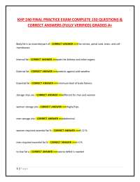 KHP 240 FINAL PRACTICE EXAM COMPLETE 150 QUESTIONS &  CORRECT ANSWERS (FULLY VERIFIED)