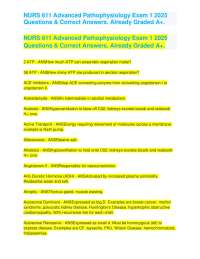 NURS 611 patho exam 1 & TEST BANK 2023-2024 COMPLETE QUESTIONS & CORRECT ANSWERS WITH RATI