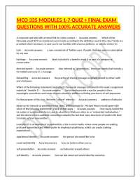 MCO 335 MODULES 1-7 QUIZ + FINAL EXAM QUESTIONS WITH 100% ACCURATE ANSWERS