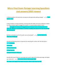 Micro Final Exam Portage Learning/questions  and asnwers/2025 newest