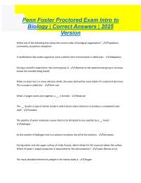 Penn Foster Intro to Biology Proctored