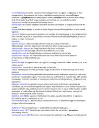 Microbiology Class - Keyterms Fungi