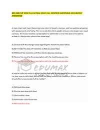 BSN 366 EXIT HESI FULL ACTUAL EXAM | ALL VERIFIED QUESTIONS ACCURATELY ANSWERED