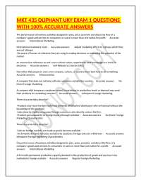 International Marketing Exam Questions and Answers
