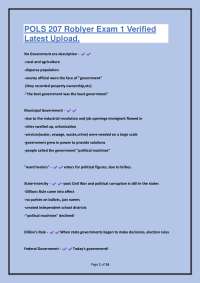POLS 207 Roblyer Exam 1 Verified Latest Upload.