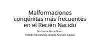 Malformaciones consentidas en pediatría