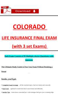 Colorado Life Insurance Final Exam – 95 Official-Style Questions with Answers 2025