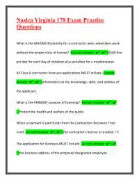 Naslca Virginia 178 Exam Practice Questions With Comprehensive Verified Solutions