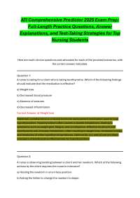 A.T.I Comprehensive Predictor 2025 Exam Prep: Full-Length Practice Questions, Answer