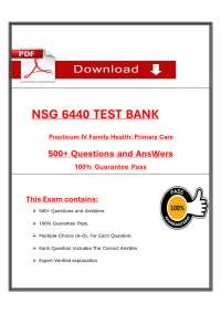 Pass Your 2025 NSG 6440 Predictor Exam with 500+ Practice Questions & Answers, A+ Assured