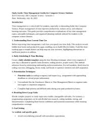 Time Management Guides for Computer Science Students