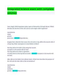 Integrated Science exam with complete solution