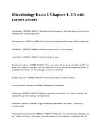 Microbiology Exam 1 Study Guide: Key Concepts and Definitions