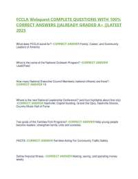 FCCLA Webquest Q&A: Programs, Events, and Facts