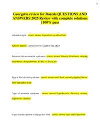 Georgette's LMR; Georgette's PMHNP   Certification Exam Review 2025 V2 with complete  solu
