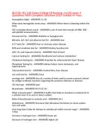 NU136/ NU 136 Galen College Of Nursing -nu136 exam 4 Questions With Complete Solutions 202