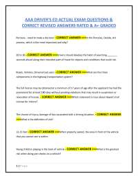 Driver's Ed Exam Questions and Answers: A+ Study Guide - Prof. Brenda J. Johnson