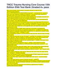 TNCC Trauma Nursing Core Course 16th Edition ENA Test Bank Graded A+ pass correct .pdf