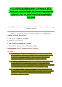 A.T.I Community Health Proctored Exam 2025 – Complete Study Guide with Practice Questions