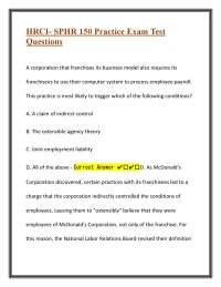 HRCI- SPHR 150 Practice Exam Test Questions Answers & Winning Strategies | 2025/2026