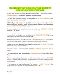 PRIVATE PILOT TEST GUIDE (CHAPTER 3) QUESTIONS