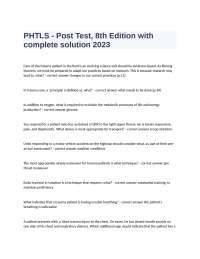 PHTLS - Post Test, 8th Edition with complete solution 2023.docx