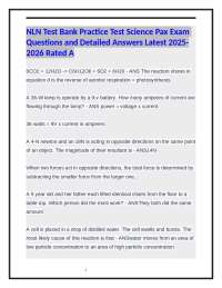 NLN Test Bank Practice Test Science Pax Exam Questions & Detailed Answers Latest 2025-2026