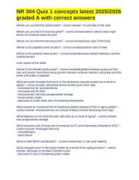 NR 304 Quiz 1 concepts latest 2025/2026 graded A with correct answers