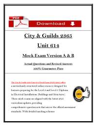 City & Guilds 2365 Unit 614 Mock Exam A & B (2025): With detailed marking schemes