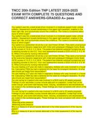 TNCC 20th Edition TNP LATEST 2025-2026 EXAM WITH COMPLETE 75 QUESTIONS AND CORRECT ANSWERS