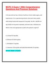 MCPC II Exam 1 With Comprehensive Questions And Premium Solutions