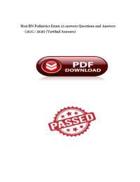 2025 Hesi RN Pediatrics Exam 55 answers Questions and Answers (2025 / 2026) (Verified Answ