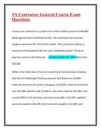 VA Contractor General Course Exam Questions With High Expert Solutions