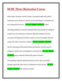 IICRC Water Restoration Course Exam Prep Guide: Ace Your Test with Premium Q&A