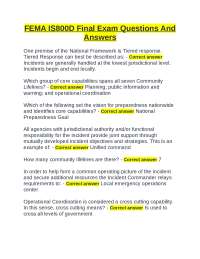 FEMA IS800D Final Exam Questions And Answers