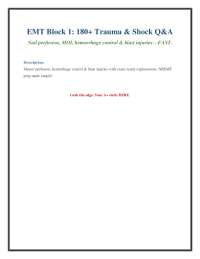 EMT Block 1 Mastery: 180 Trauma & Shock Q&A
