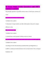 W Exam Study Guide| Questions and 100% Correct Answers